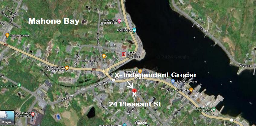 Map of Pleasant Street in Mahone Bay