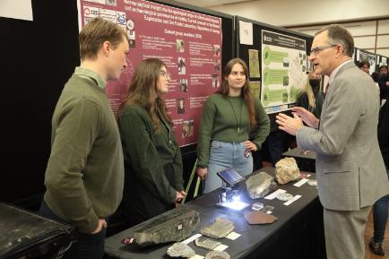 President and Geology students